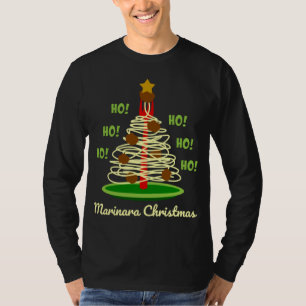 Ho! Ho! Ho! Marinara Christmas Pasta Tree T-Shirt