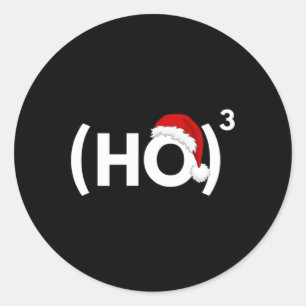 Ho Ho Ho Math Mathematics Physics Christmas Classic Round Sticker