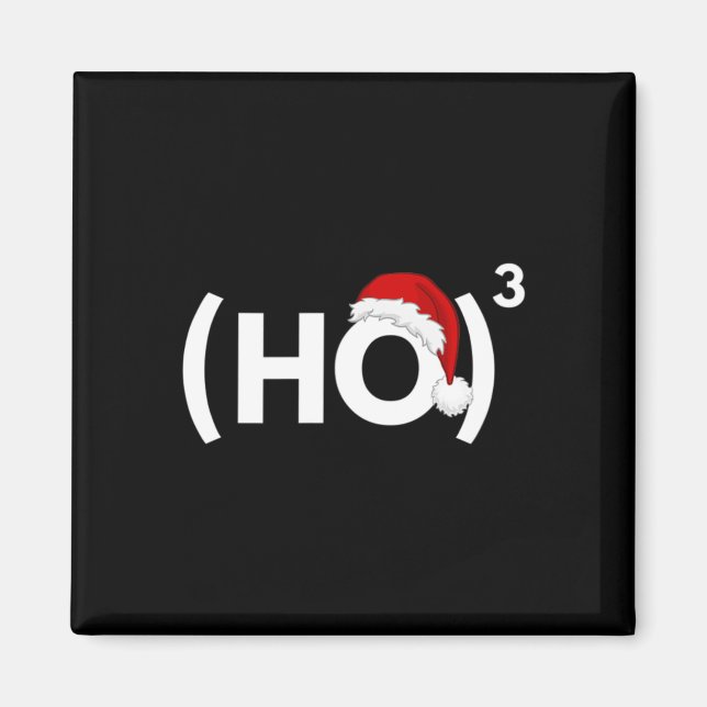 Ho Ho Ho Math Mathematics Physics Christmas  Magnet (Front)