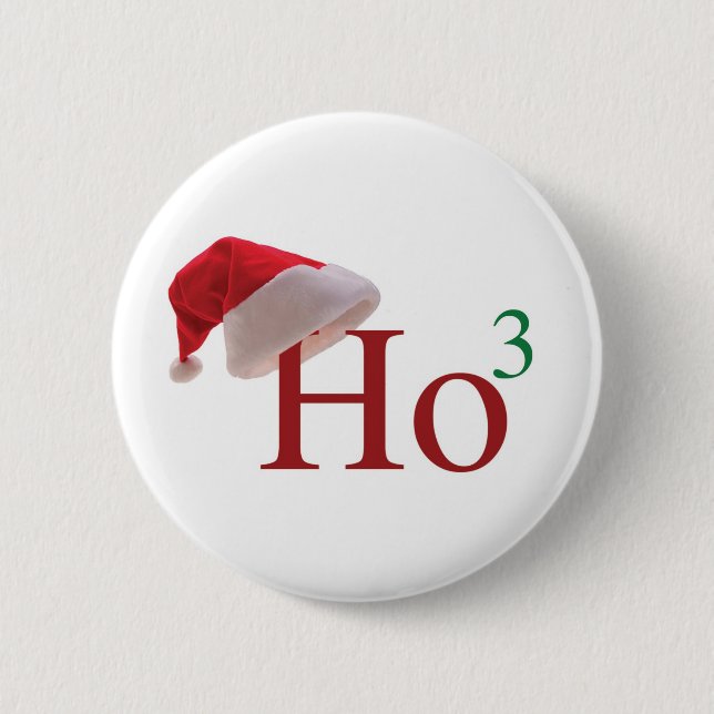 Ho Ho Ho Merry Christmas 6 Cm Round Badge (Front)
