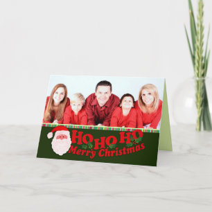 "Ho Ho Ho Merry Christmas" add your photo card