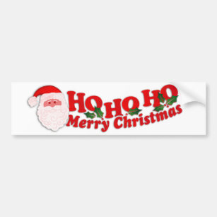 "Ho Ho Ho Merry Christmas" car bumper sticker