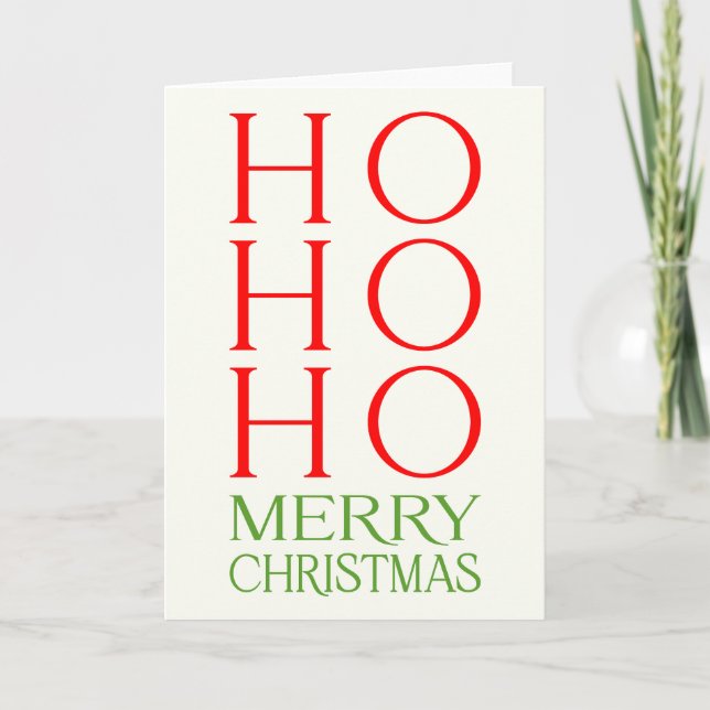 Ho Ho Ho Merry Christmas Card (Front)