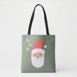 Ho ho ho Merry Christmas Cute Santa Claus Tote Bag