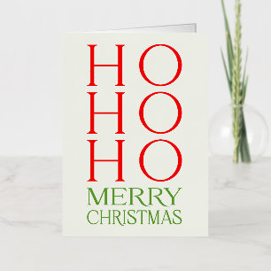 Ho Ho Ho Merry Christmas Foil Greeting Card