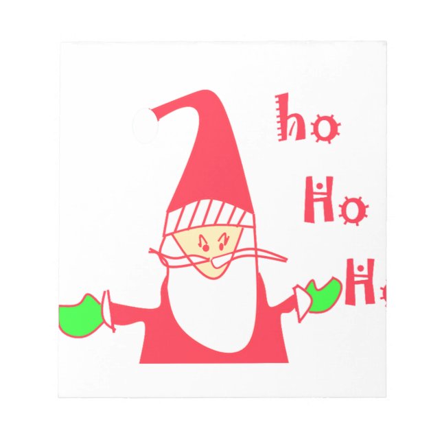 Ho Ho Ho Merry Christmas From Santa.png Notepad (Front)