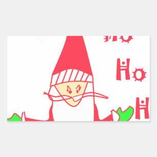 Ho Ho Ho Merry Christmas From Santa.png Rectangular Sticker