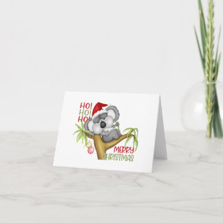 Ho Ho Ho Merry Christmas Koala Card