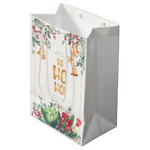 Ho Ho Ho Merry Christmas Medium Gift Bag