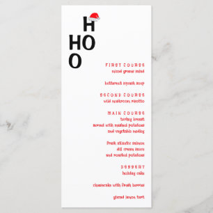 Ho Ho Ho: Merry Christmas Menu