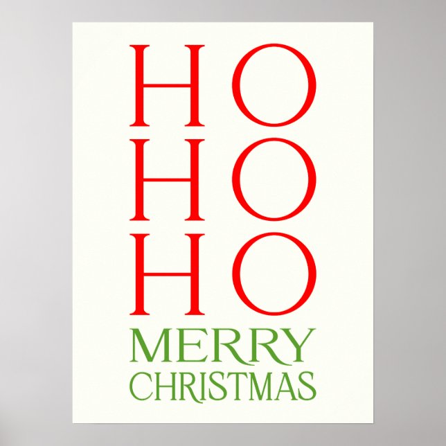Ho Ho Ho Merry Christmas Poster (Front)