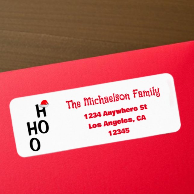 Ho Ho Ho: Merry Christmas Return Address Label (Creator Uploaded)