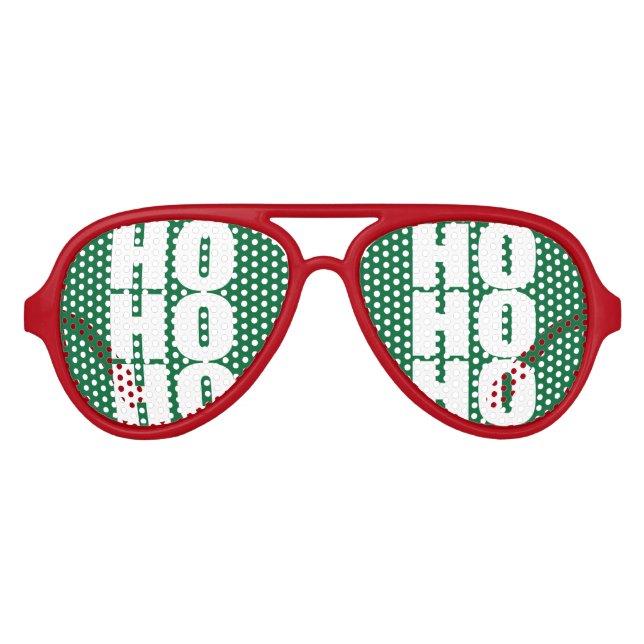 Ho Ho Ho Merry Christmas Santa Claus party shades (Front)