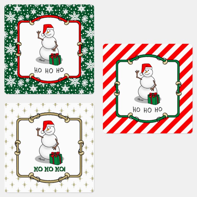 Ho Ho Ho Merry Christmas Santa Cute Snowman (Group)