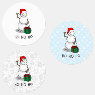 Ho Ho Ho Merry Christmas Santa Cute Snowman