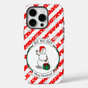 Ho Ho Ho Merry Christmas Santa Cute Snowman iPhone 16 Pro Case