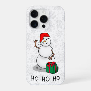 Ho Ho Ho Merry Christmas Santa Cute Snowman iPhone 16 Pro Case