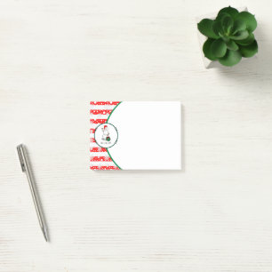 Ho Ho Ho Merry Christmas Santa Cute Snowman Post-it Notes