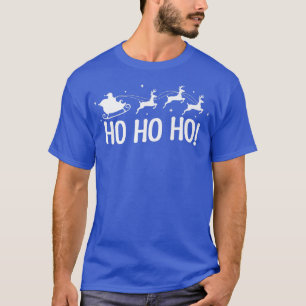 Ho Ho Ho Merry Christmas Santa's Reindeer Sleigh I T-Shirt