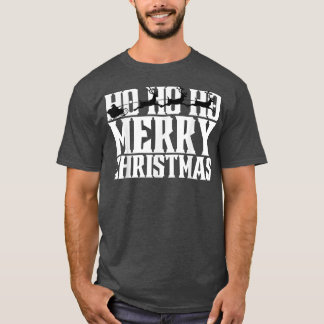 Ho Ho Ho Merry Christmas Santas Sleigh And Flying  T-Shirt