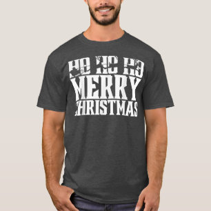 Ho Ho Ho Merry Christmas Santas Sleigh And Flying T-Shirt