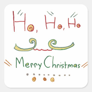 HO HO HO Merry Christmas Sticker