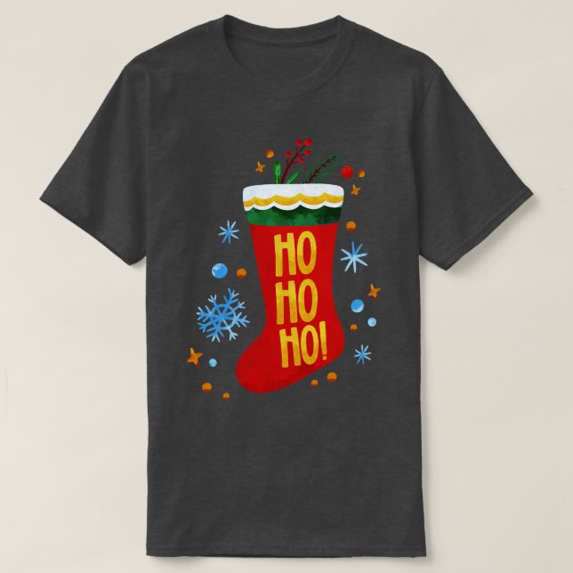 Ho Ho Ho Merry Christmas  T-Shirt (Design Front)