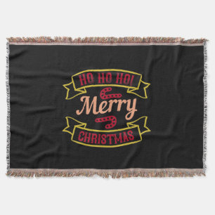 Ho Ho Ho! Merry Christmas Throw Blanket