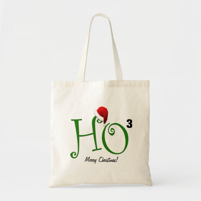 Ho Ho Ho!  Merry Christmas Tote Bag (Front)