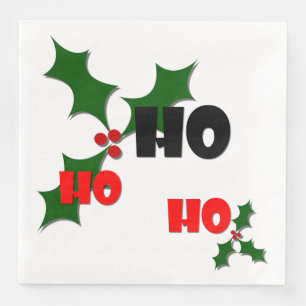 Ho Ho Ho Mistletoe Paper Napkins
