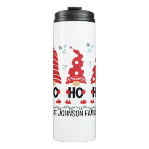 HO HO HO Modern Cute Gnome Design Personalised Thermal Tumbler