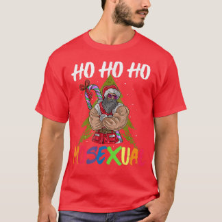 Ho Ho Ho Moseual Gay Santa LGBT Pun Gay Pride Chri T-Shirt