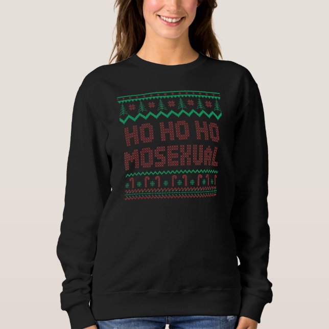 Ho Ho Ho Mosexual Gay Pride Ugly Christmas Tree Lg Sweatshirt (Front)