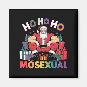 Ho Ho Ho Mosexual Gay Santa LGBT Gay Pride Xmas Magnet