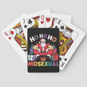 Ho Ho Ho Mosexual Gay Santa LGBT Gay Pride Xmas Playing Cards