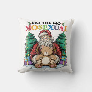 Ho Ho Ho Mosexual Gay Santa LGBTQ Gay Christmas Cushion