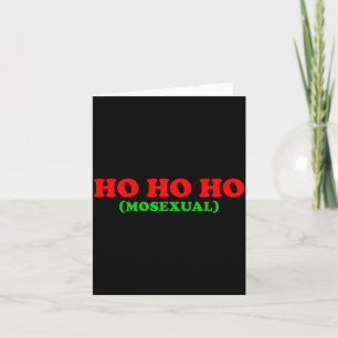 Ho Ho Ho Moual - Funny Lgbtq Pride Xmas Santa Chri Card