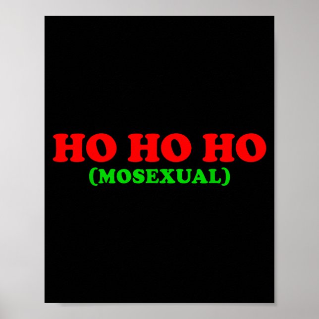 Ho Ho Ho Moual - Funny Lgbtq Pride Xmas Santa Chri Poster (Front)