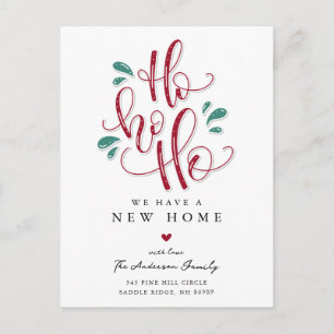 Ho Ho Ho New Home Announcement Postcard