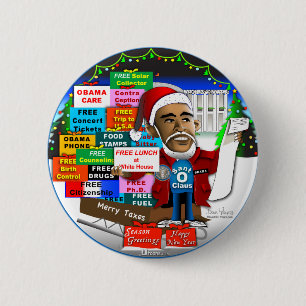 Ho Ho Ho Obama 6 Cm Round Badge