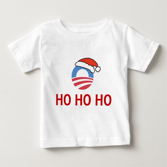 Ho Ho Ho Obama Long Sleeve Baby shirt (Front)