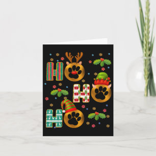 Ho Ho Ho Paw Christmas Veterinary Technician Xmas  Card
