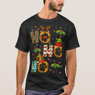 Ho Ho Ho Paw Christmas Veterinary Technician Xmas T-Shirt