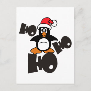 Ho Ho Ho PENGUIN Postcard