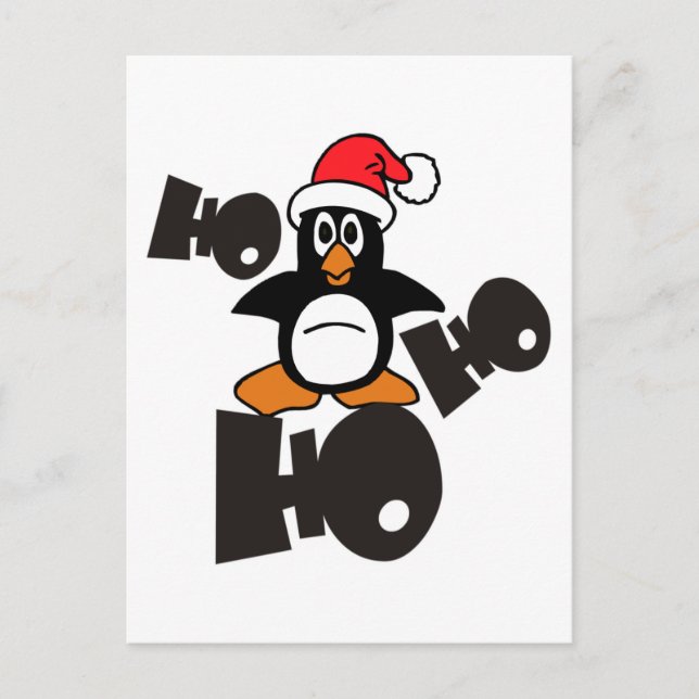 Ho Ho Ho PENGUIN Postcard (Front)