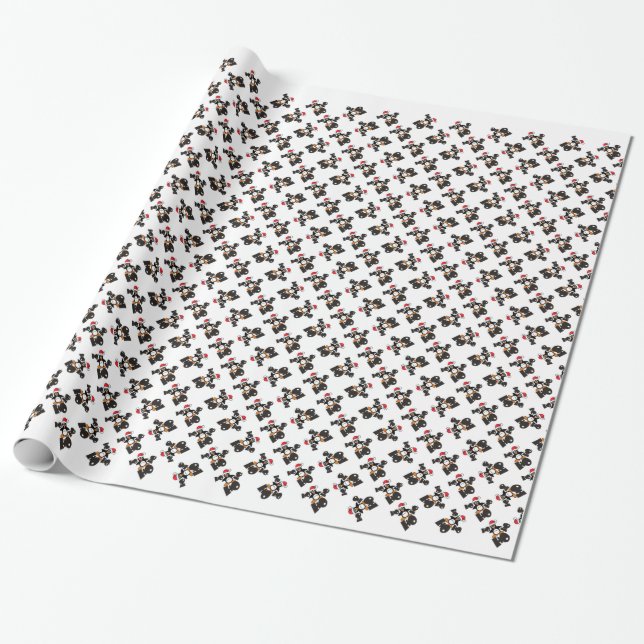 Ho Ho Ho PENGUIN Wrapping Paper (Unrolled)
