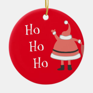 Ho Ho Ho Personalised Santa Ceramic Ornament