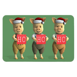 Ho Ho Ho Piglets Magnet