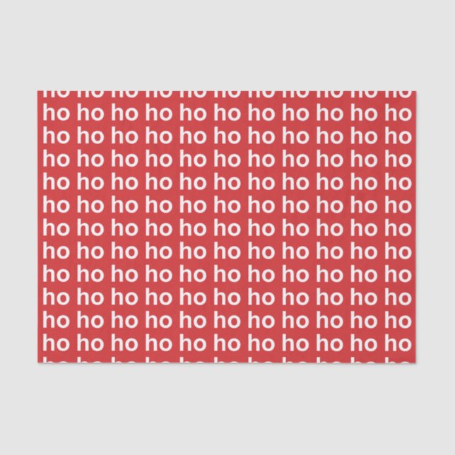 Ho Ho Ho Red Tissue Paper (Front)
