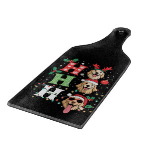 Ho Ho Ho Retrievers Golden Xmas Cutting Board